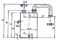 2SK-6P1、2SK-12P1、2SK-20P1、2SK-30P1配氣水分離器外形及安裝尺寸 