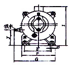 2SK-0.4、2SK-0.8兩級(jí)不環(huán)真空泵外形及安裝尺寸